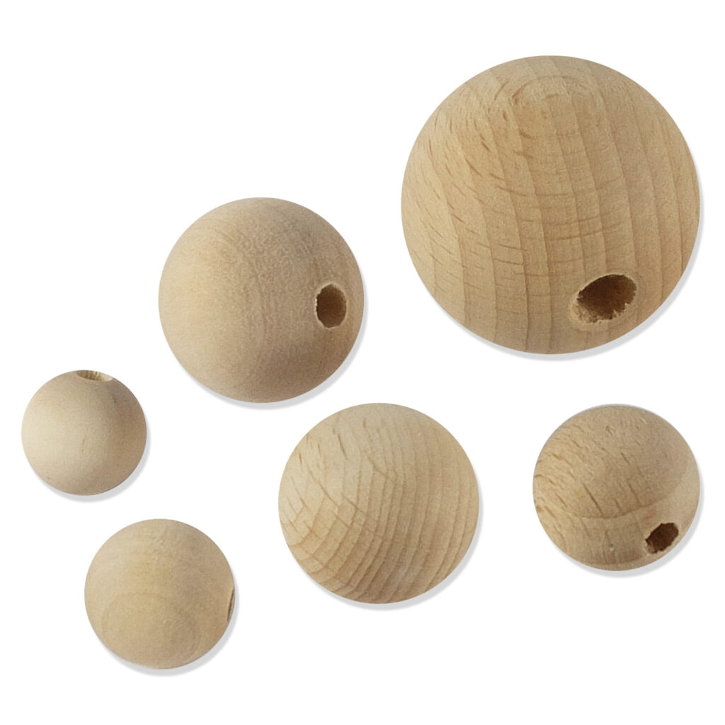 Holzkugeln und Holzperlen aus eigener Fertigung