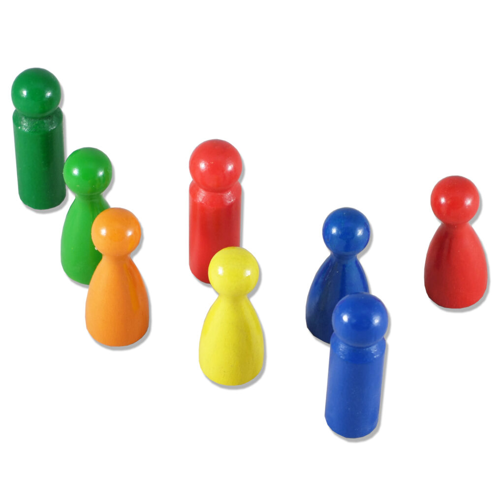 Gedrechselte Spielfiguren aus Holz