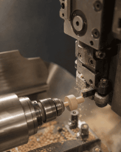 Automatische Fertigung eines gedrechselten Holzelements